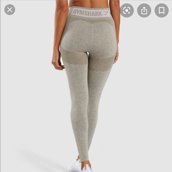 Gymshark Khaki Flex High Waisted Leggings Medium - Picture 2 of 8